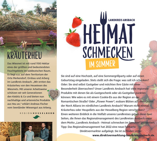 Unser Kräuterheu in der "Heimat schmecken" vorgestellt